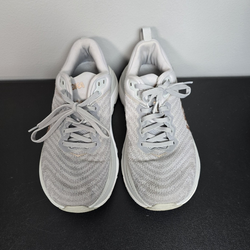 Hoka Shoes Womens Size 7B Gray Gaviota 5 Performance Running Athletic Sneakers - Picture 4 of 9